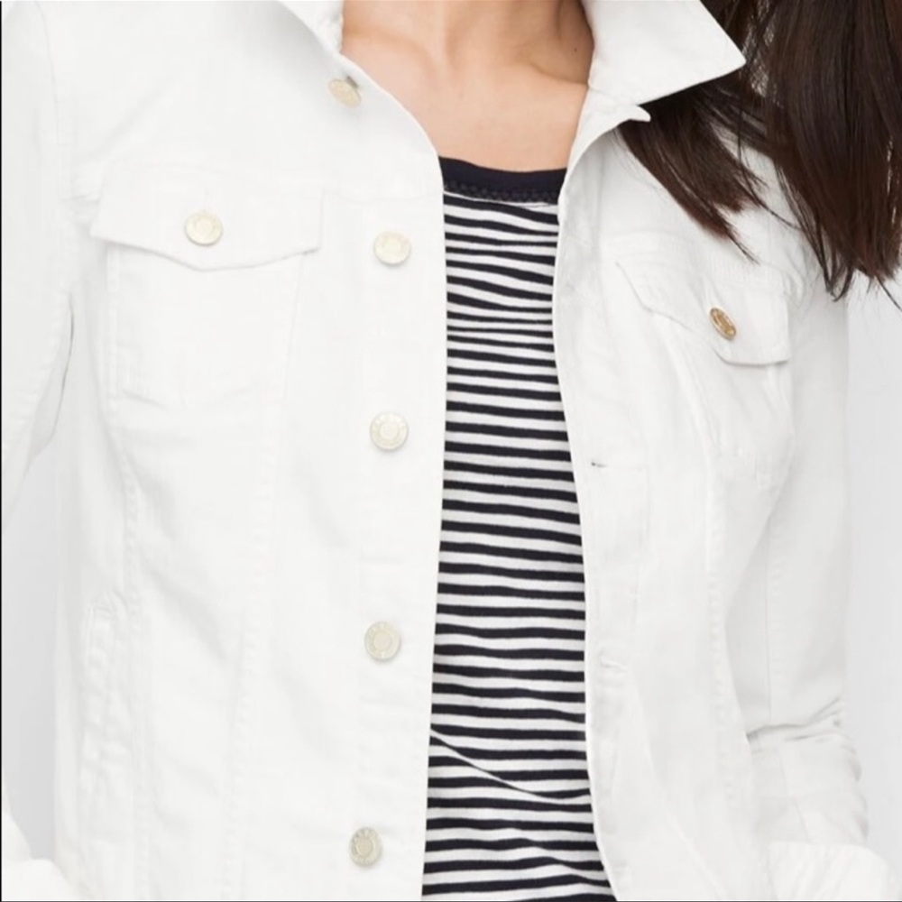 Talbots Xl Petite white Denim jacket
